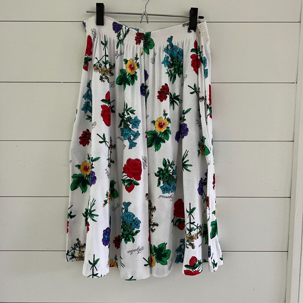 Vintage Peter Popovitch Petite Garden Flower Skirt with Pockets Women's Large - Picture 2 of 7